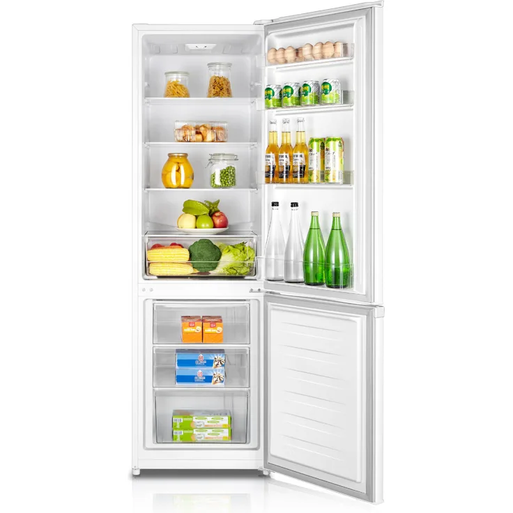 Wolkenstein KGK 180 Kühl-Gefrierkombination, freistehend, inox, NoFrost, Breite 55.4 cm, Energieklasse E