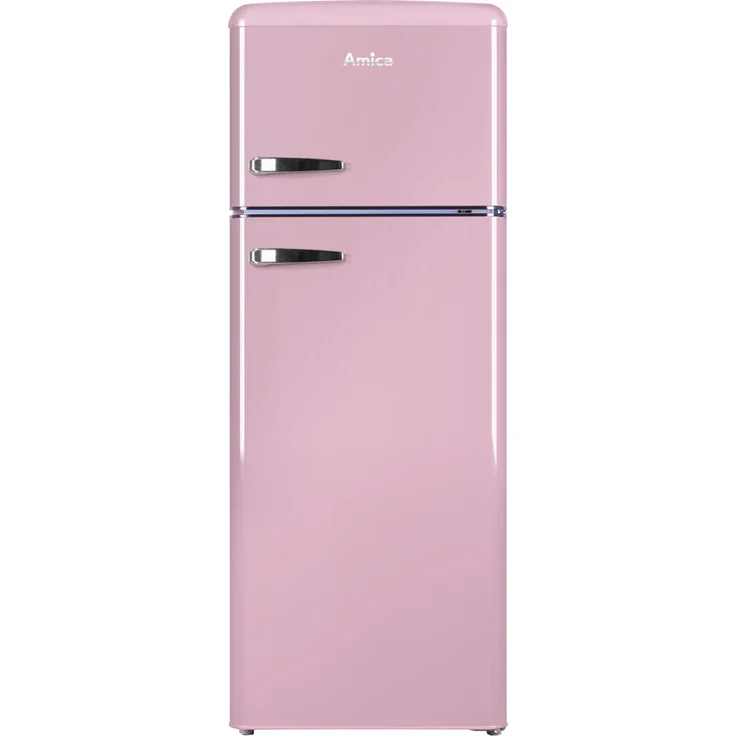 Amica KGC 15636 P Kühl-Gefrierkombination, freistehend, pink, Retrodesign, NoFrost, Breite 55 cm – Bild 1