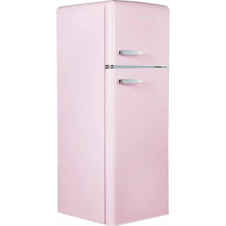 Amica KGC 15636 P Kühl-Gefrierkombination, freistehend, pink, Retrodesign, NoFrost, Breite 55 cm – Bild 3