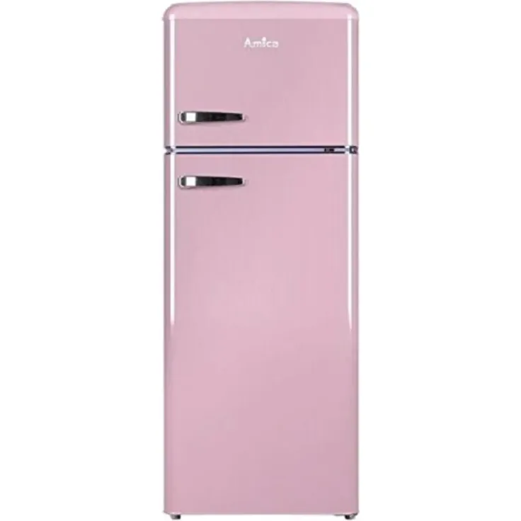 Amica KGC 15636 P Kühl-Gefrierkombination, freistehend, pink, Retrodesign, NoFrost, Breite 55 cm – Bild 2