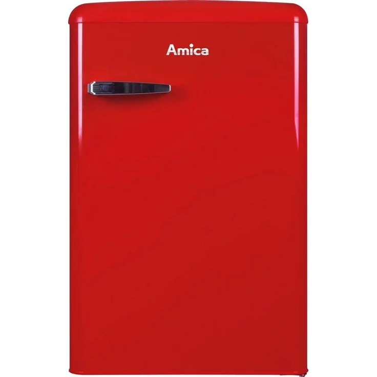 Amica VKS 15620 R Kühlschrank, freistehend, Chilli Red, Retro, Energieklasse E – Bild 1