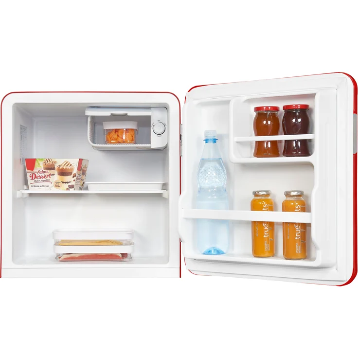 Exquisit CKB45-0-031F Minikühlschrank, freistehend, rot, Energieklasse F – Bild 5