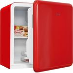 Exquisit CKB45-0-031F Minikühlschrank, freistehend, rot, Energieklasse F
