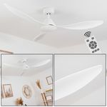 Hofstein Follseland Deckenventilator 132 cm Weiß, Fernbedienung