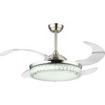 Globo LED Deckenventilator, K5-Kristalle, Fernbedienung, CABRERA