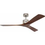 CasaFan Deckenventilator Macau 132 cm mit Fernbedienung Chrom - Nussbaum