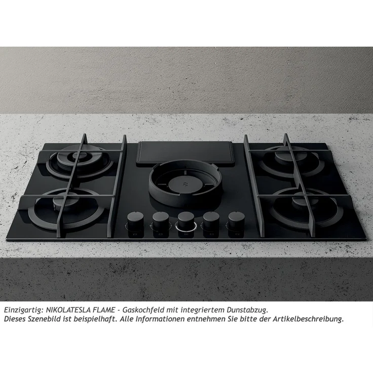 Elica NikolaTesla Flame PRF0147741A Gas-Kochfeldabzug Schwarz – Bild 2