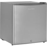 Stillstern E 45L Minikühlschrank mit Abtauautomatik, Schloss, Frostfach, leise, freistehend, Energieklasse E, Edelstahloptik