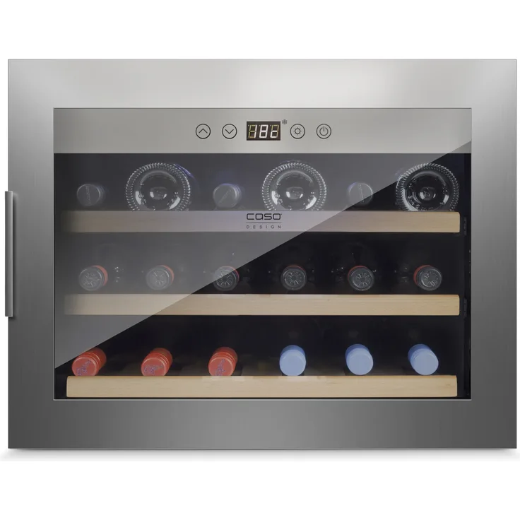Caso Wine Safe 18 EB Inox Einbau-Weinkühlschrank, Kompressortechnik, 18 Flaschen