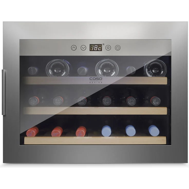 Caso Wine Safe 18 EB Inox Einbau-Weinkühlschrank, Kompressortechnik, 18 Flaschen – Bild 1