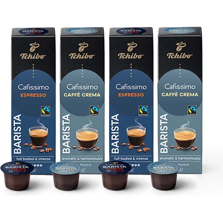 Probierpaket Tchibo Cafissimo Barista Espresso und Caffè Crema Kapseln, 40 Stück