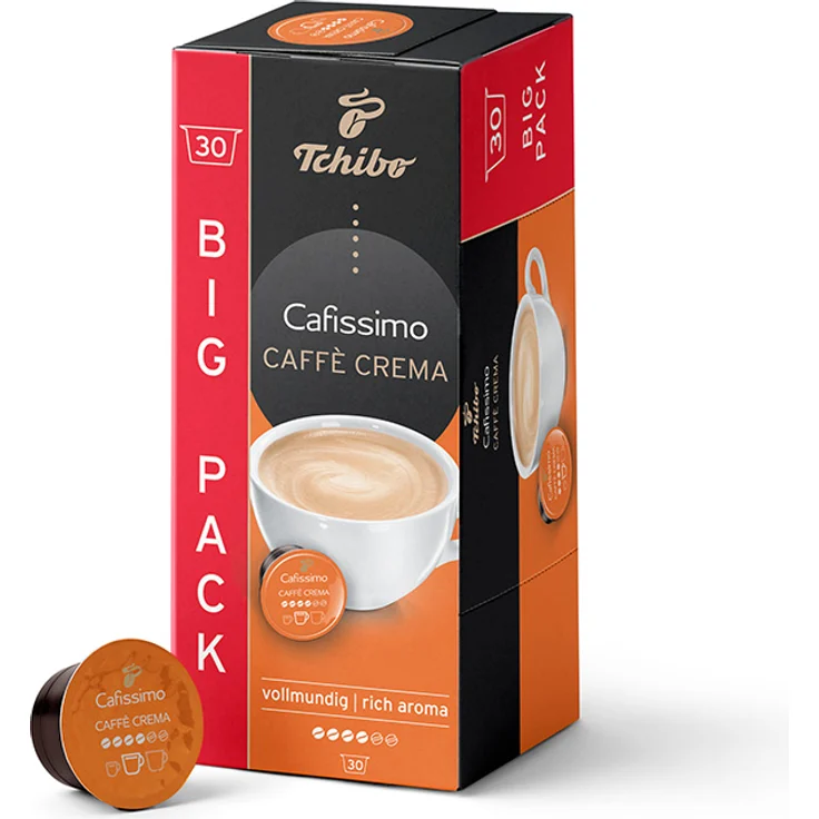 Tchibo Cafissimo Caffè Crema vollmundig Kapseln, 30 Stück – Bild 1
