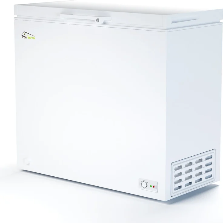 TroniTechnik Borgar 220 L Gefriertruhe, freistehend, abschließbar mit Korb und Schloss, inkl. 2x Korb, 1x Schlüssel und Licht, Breite 57 cm, Energieklasse E – Bild 8