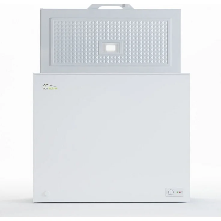 TroniTechnik Borgar 220 L Gefriertruhe, freistehend, abschließbar mit Korb und Schloss, inkl. 2x Korb, 1x Schlüssel und Licht, Breite 57 cm, Energieklasse E – Bild 1
