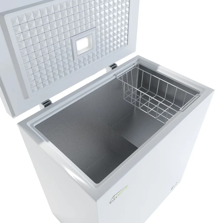 TroniTechnik Borgar 220 L Gefriertruhe, freistehend, abschließbar mit Korb und Schloss, inkl. 2x Korb, 1x Schlüssel und Licht, Breite 57 cm, Energieklasse E – Bild 7