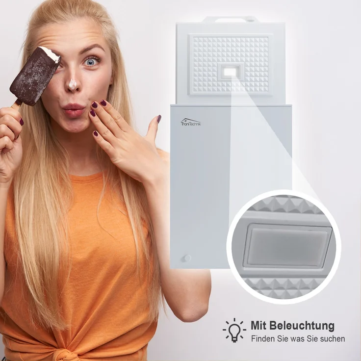 TroniTechnik Borgar 100 L Gefriertruhe, freistehend, abschließbar mit Korb, Breite 55 cm, Energieklasse E – Bild 3