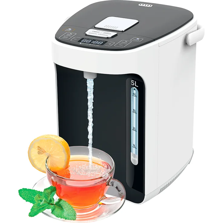 TITAN 2.1 Thermopot 5L, Heißwasserspender, Wasserkocher mit Timer-Funktion, 1600W, 5L, 11 Temperatureinstellungen, Edelstahl, Kunststoff, weiß - Preisvergleich
