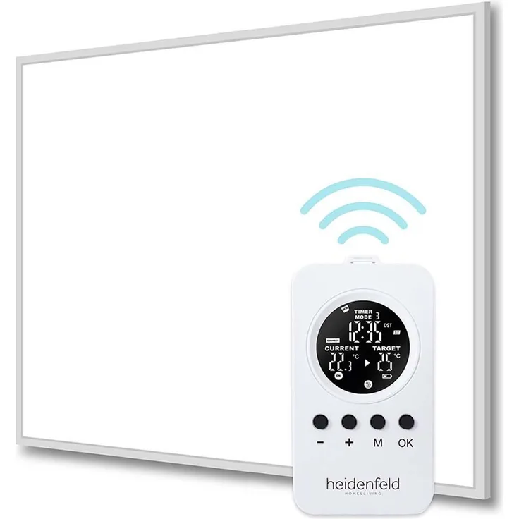 Heidenfeld Infrarotheizung HF-HP106-3 weiß inkl. Fernbedienung, 300 Watt, Infrarotheizung
