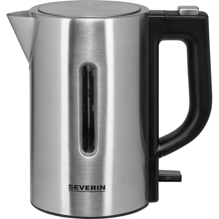 Severin WK 3647 Reise Wasserkocher, 1100W, 0,5l, mit 2 Kunststofftassen und 2 Löffeln, Edelstahl, silber – Bild 1