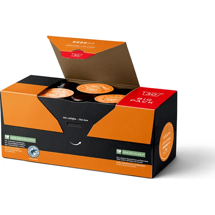 Tchibo Cafissimo Caffè Crema vollmundig Kapseln, 120 Stück (4x 30 Kapseln) – Bild 2