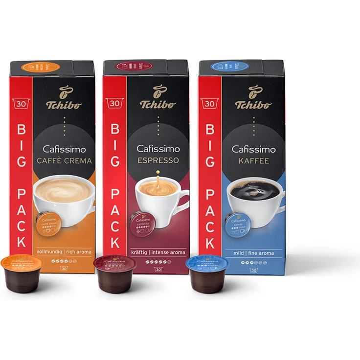 Tchibo Cafissimo Vorratsbox Caffè Crema, Espresso, Kaffee 90 Stück (3 x 30 Kapseln) – Bild 1