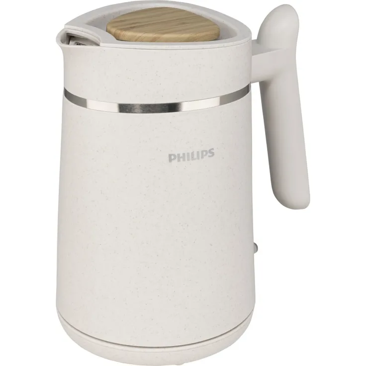 Philips HD 9365-10 Wasserkocher, aus biobasierter Kunststoff, 1,7L, 360°-Basis, weiß