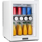 Klarstein Brooklyn 42 Mini-Kühlschrank, freistehend, Glastür, LED Ablage, weiß, Energieklasse F