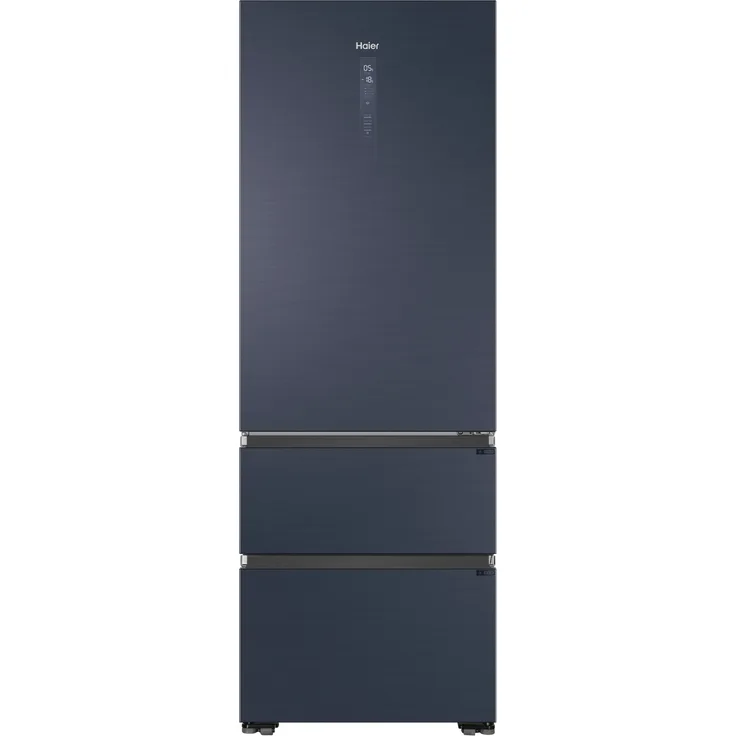 Haier HTW7720ENMB Kühl-Gefrierkombination, freistehend, schwarz, Energieklasse E