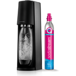 SodaStream Terra Wassersprudler, CO2-Zylinder 60L, inkl.1 L PET-Flasche, schwarz