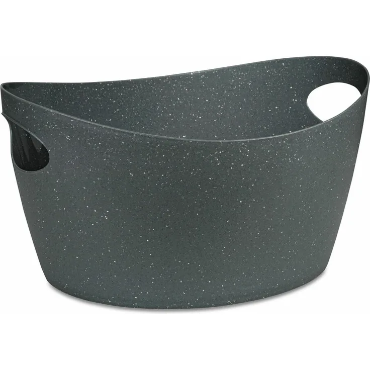 Koziol Utensilo Bottichelli M, Bottich, Aufbewahrungskorb, Organic Recycled, Recycled Ash Grey, 4.5 L, 1446120