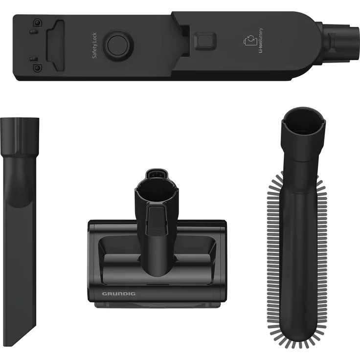 Grundig VCP 8930 Handstaubsauger, 45 min Akkubetrieb, Akkuwechsel-Option, schwaz-weiß – Bild 2