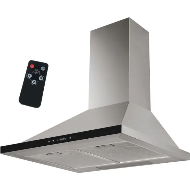 Syntrox Dunstabzugshaube 60 cm mit Touch Screen und Fernbedienung DH-210W-60 Touch Glas Tower