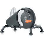 Graef Allesschneider H92 Young Line, im Retro-Optik, Vollmetallausführung, 0 - 15 mm Schnittstärke, manuell, 190 mm gezahntes, durchgehärtetes Edelstahlmesser, schwarz