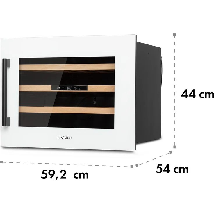 Klarstein Vinsider 24 Built-In Uno Einbau-Weinkühlschrank, 24 Flaschen, 57 Liter, Weiß – Bild 8