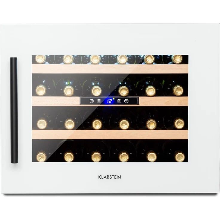Klarstein Vinsider 24 Built-In Uno Einbau-Weinkühlschrank, 24 Flaschen, 57 Liter, Weiß – Bild 1