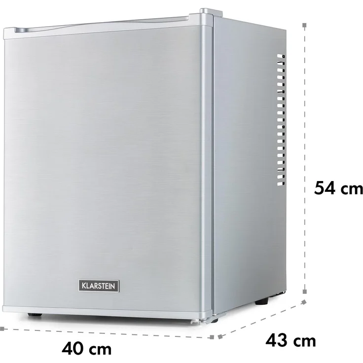 Klarstein Happy Hour 33 Minikühlschrank, freistehend, 33L, 5-15°C, LED-Licht, Silber – Bild 9