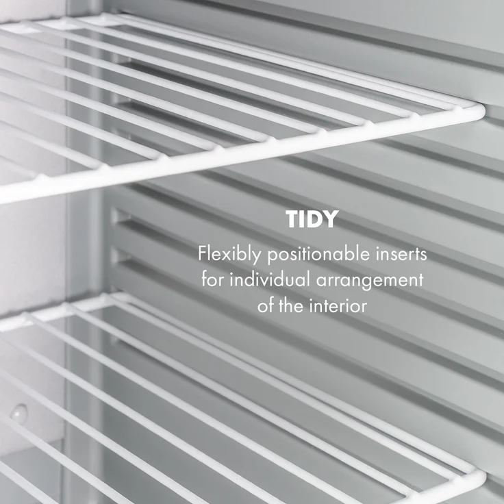 Klarstein Happy Hour Minikühlschrank, freistehend, 40L, 5-15°C, LED-Licht, Silber – Bild 8