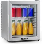 Klarstein Brooklyn 24 Silver Minikühlschrank, freistehend, Glastür, LED, Ablage, Silber - Preisvergleich