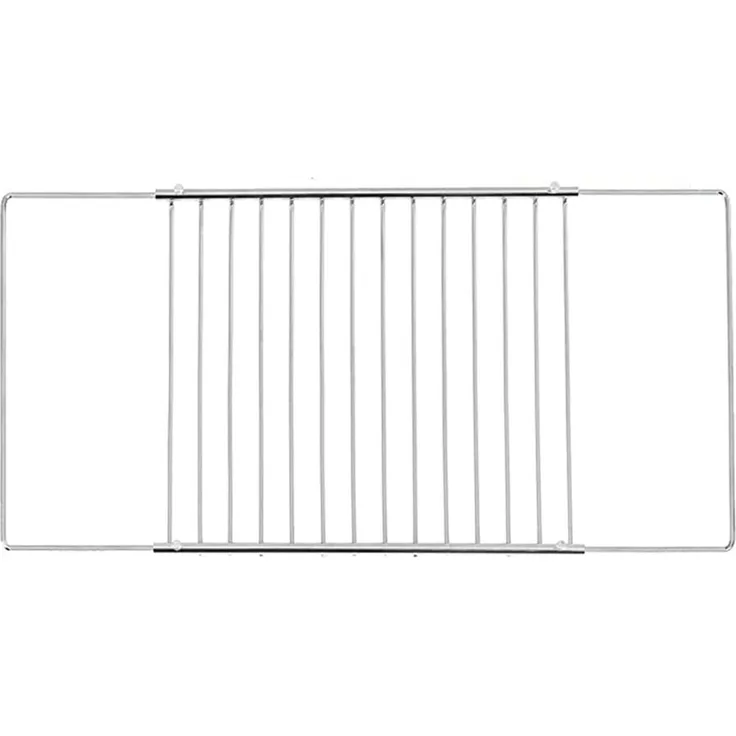 Icqn einstellbar universal-backofenrost | backofengitter | ofengitter | ausziehbar von 37,5-60 cm und 32 cm tiefe | backgitter grillrost für backofen | verchromt | minimale 375mm, maximale 600 mm