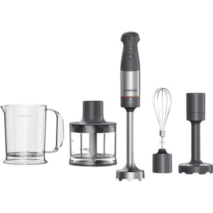 Kenwood Triblade XL+ HBM60.307GY Stabmixer, 1000W, inkl. Zerkleinerungsaufsatz (0,5 l), Schneebesen, Kunststoff, grau – Bild 1