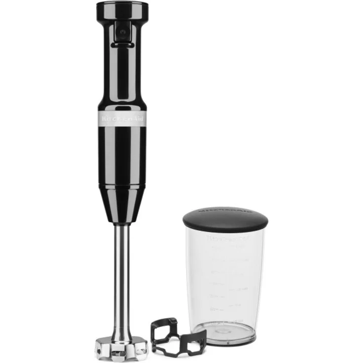 KitchenAid 5KHBV53EOB Stabmixer, 180W, 0,7L Behälter mit Deckel, Kunststoff, onyx schwarz – Bild 1