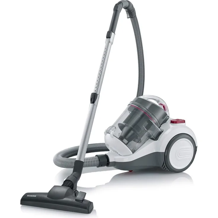 Severin CY 7088 Bodenstaubsauger, 750 Watt, beutellos, HEPA-Filter H13, weiß-grau