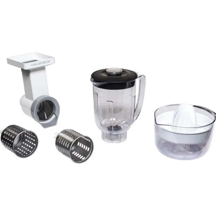 ANKARSRUM Go-Green Package Zubehör Set, kompatibel mit Assistent N24-N30, inkl. Gemüseschneider, Mixbehälter aus Tritan, Zitruspresse