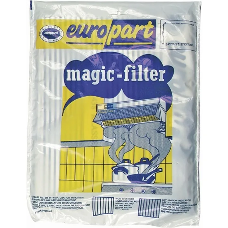 Universal fettfiltermatte 570x470mm vliesstoff 2 stück