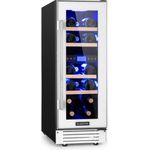 Klarstein Vinovilla 17 Weinkühlschrank, freistehend, 2 Zonen, weiß, 17 Flaschen, Breite 29.5 cm