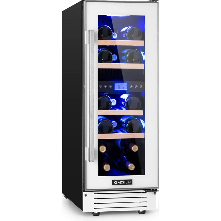 Klarstein Vinovilla 17 Weinkühlschrank, freistehend, 2 Zonen, weiß, 17 Flaschen, Breite 29.5 cm – Bild 1