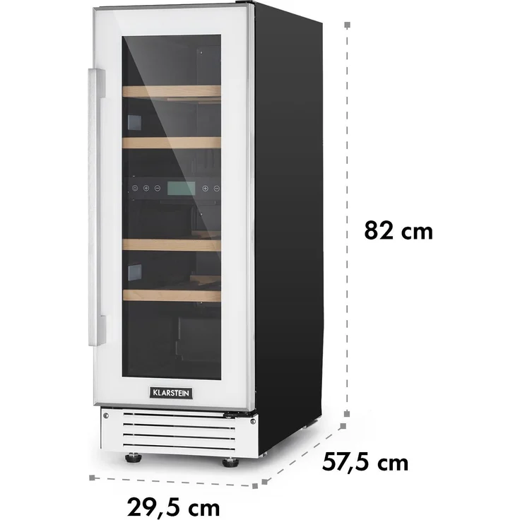 Klarstein Vinovilla 17 Weinkühlschrank, freistehend, 2 Zonen, weiß, 17 Flaschen, Breite 29.5 cm – Bild 9
