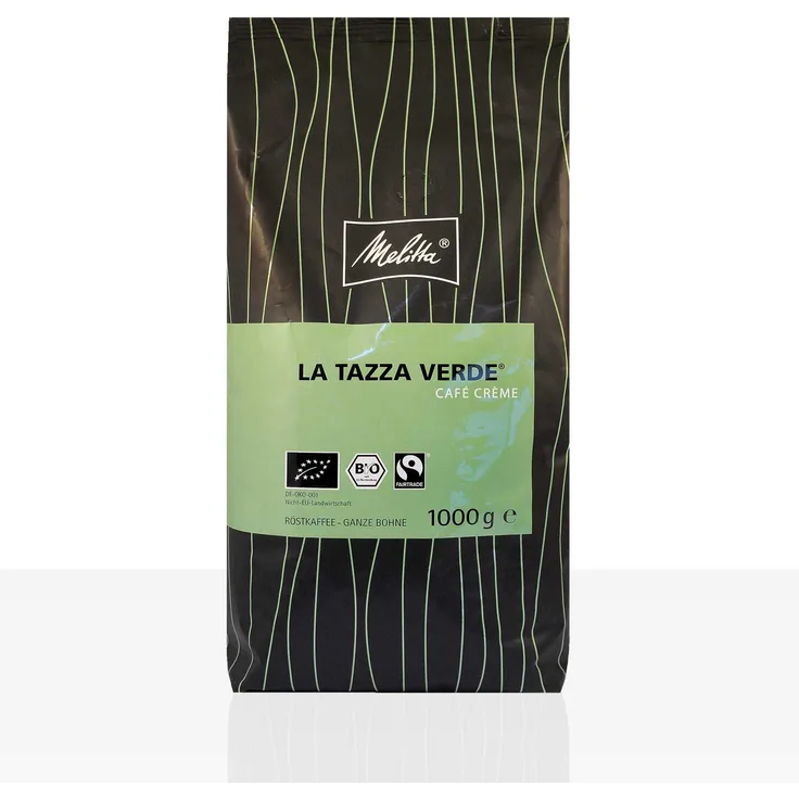 Melitta La Tazza Verde Cafe Creme Bio Fairtrade - 1kg ganze Kaffee-Bohne