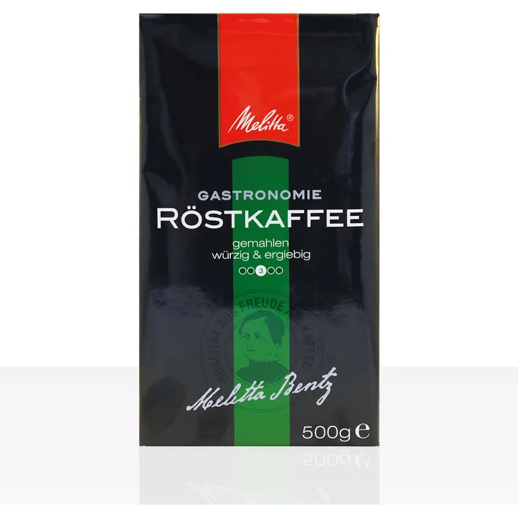 Melitta Gastronomie Röstkaffee würzig und ergiebig 100% Robusta - 500g Kaffee gemahlen, Filterkaffee