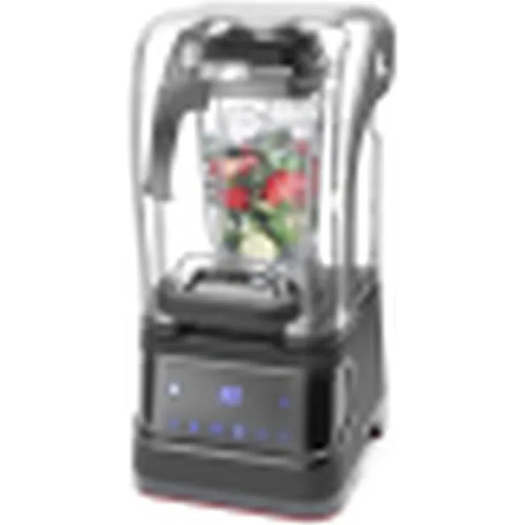 HENDI Digitaler Mixer mit schalldämmender Abdeckung, BPA-frei, 3 Leistungsstufen, Timer, Puls-Funktion, 2,5L Mixbehälter, schwarz